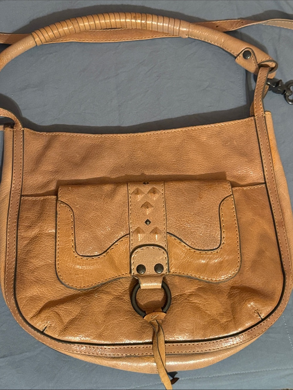 Frye Genuine Leather Hobo / Shoulder Bag – Cognac Tan